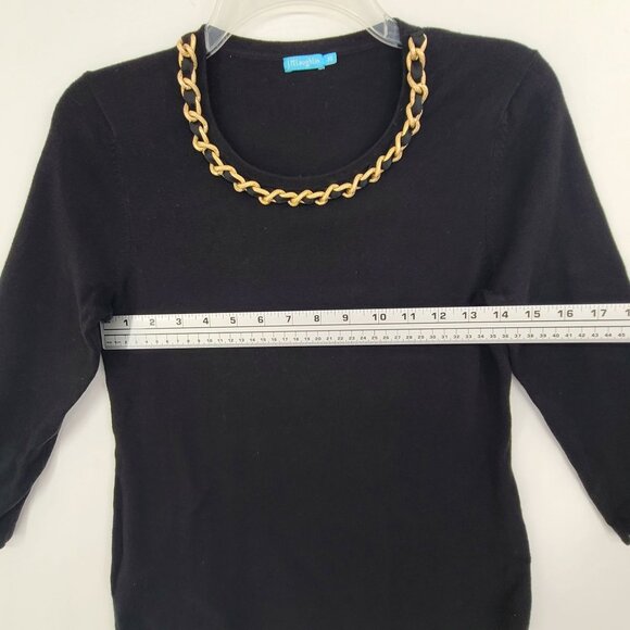 J. Mclaughlin Women's Long Sleeve Pullover  Knit Top Black Size XS - Picture 4 of 9